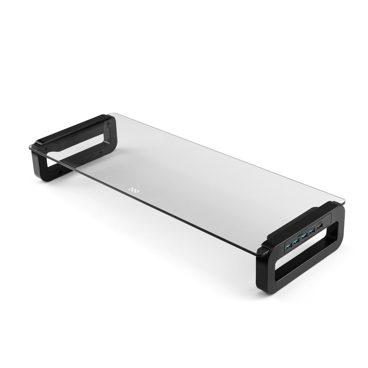 Laser Monitor Desk Stand with USB 3.0 Charging Hub (Black)