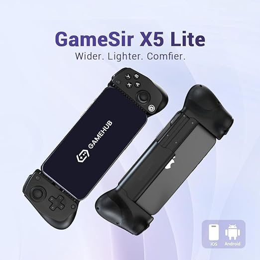 GameSir X5 Lite Mobile Gaming Controller for Android & iPhone 15/16 Series (USB-C), Hall Effect Joystick, Lightweight Ergonomic Phone Controller- Play Genshin Impact & Zenless Zone Zero