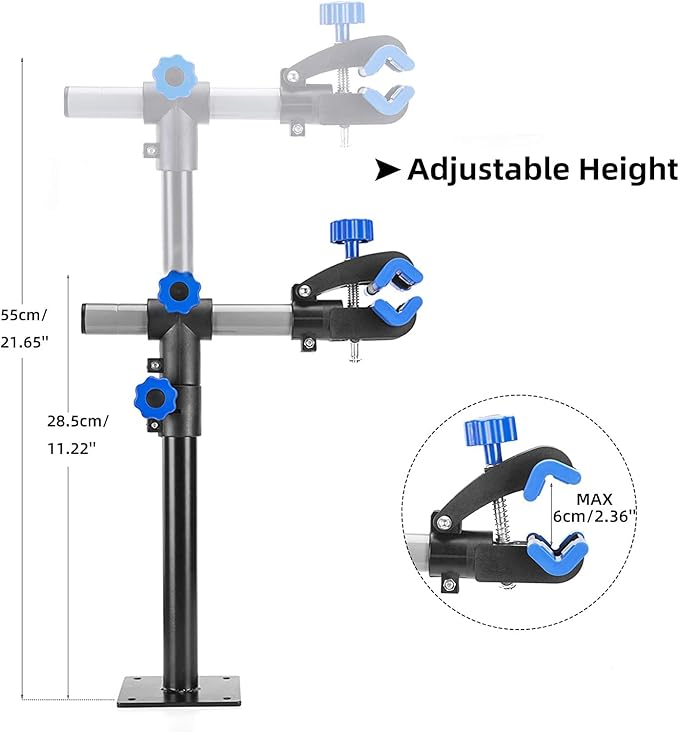 ROCKBROS Bike Repair Stand Wall Workbench Mount Rack Workstand Clamp Height Adjustable Home Bicycle Maintenance Rack for Road Mountain Bikes