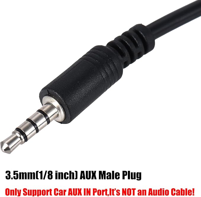 3.5mm (1/8 inch) AUX Audio Plug Male to USB 2.0 Female OTG Adapter Converter Cable for Playing Music with U-Disk in Your Car