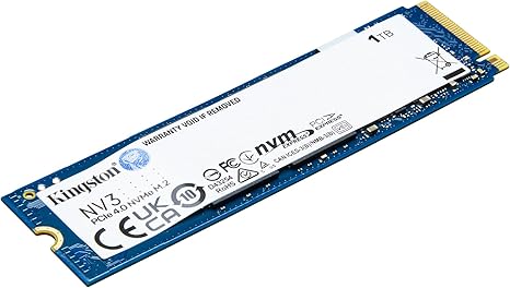 Kingston NV3 1TB M.2 2280 NVMe SSD | PCIe 4.0 Gen 4x4 | Up to 6000 MB/s | SNV3S/1000G