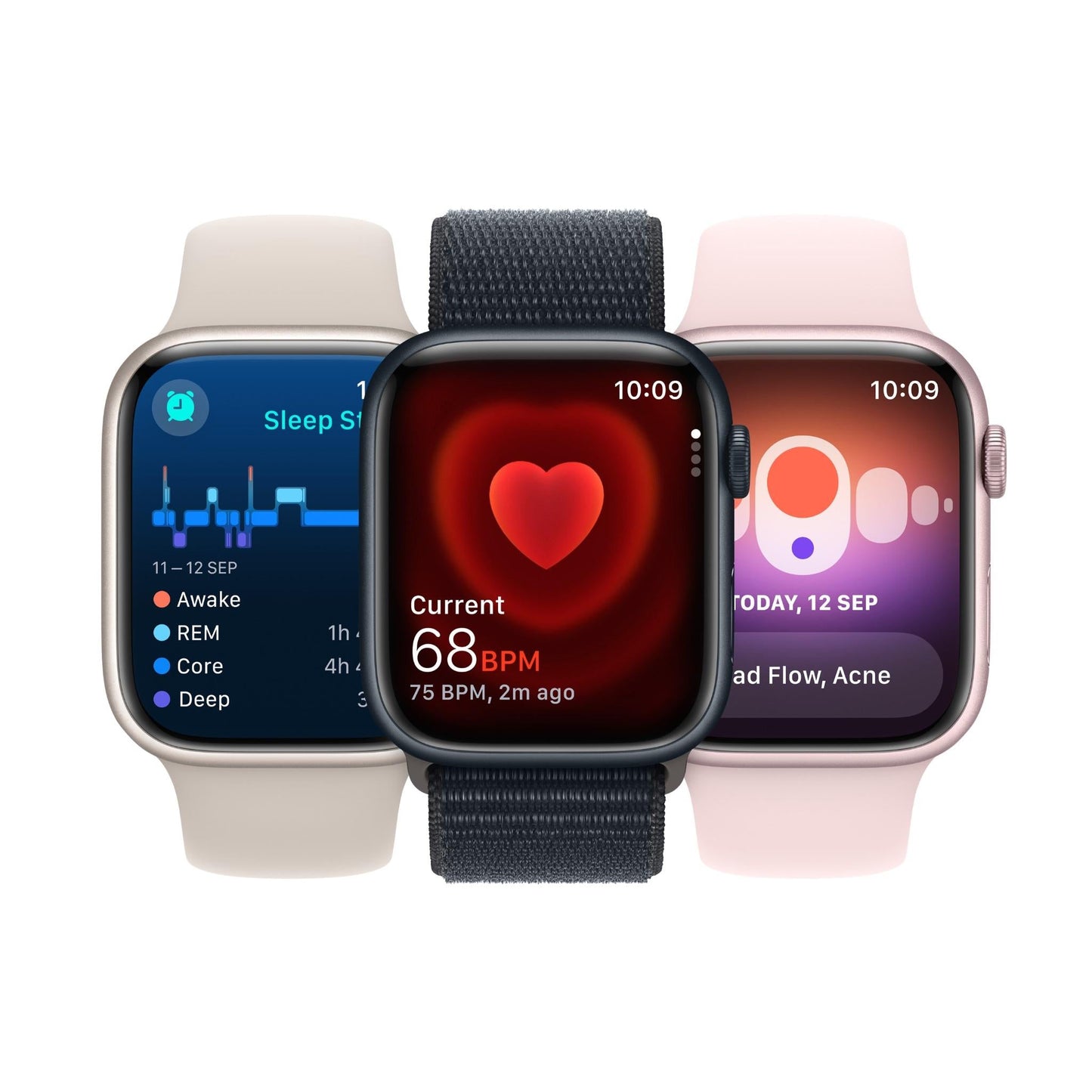 Apple Watch Series 9 45mm Starlight Aluminium Case GPS (M/L)