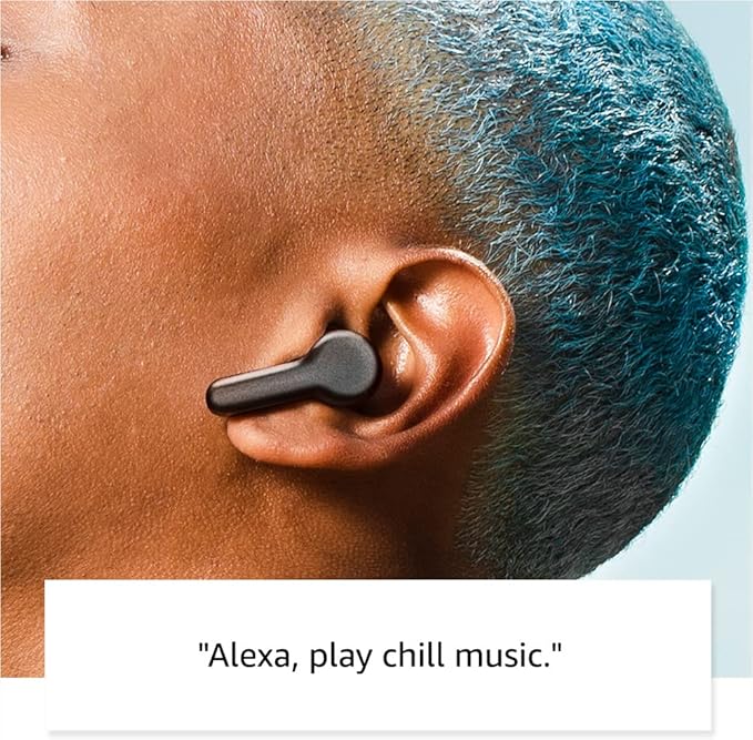 Amazon Echo Buds (newest model), True Wireless Bluetooth 5.2 Earbuds with Alexa, audio personalization, multipoint, 20H battery with charging case, fast charging, sweat resistant, Black