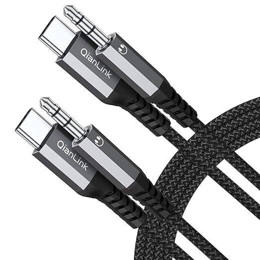 USB C to 3.5mm Audio Aux Jack Cable (3.3ft 2-Pack), Type C to 3.5mm Headphone Car Stereo Cord for iPhone 15 16 Pro Max, Samsung Galaxy S24 S23 S22 S21 Ultra, Note 20 10, Google Pixel 5 6 XL, iPad Pro