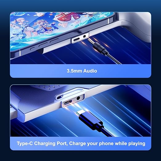 Mobile Gaming Controller for iPhone 16/15 Series & Android (USB-C) Plug & Play - Remote Play for PS/Xbox/PC Remote Play, Cloud Game, Small size tablet, with Hall Effect Joysticks/Turbo/Mapping Keys