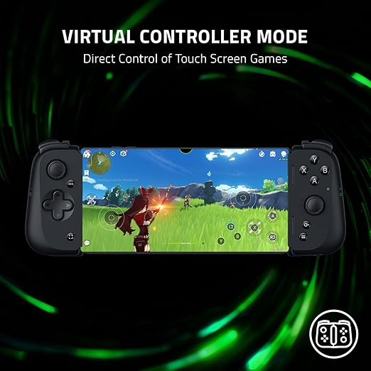 Razer Kishi V2 Mobile Gaming Controller for Android: Console Quality Controls - Universal Fit - Stream PC, Xbox, PlayStation, Touch Screen Android Games - Customizable Triggers - Ergonomic Design