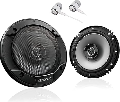 Kenwood 6-1/2" 300W Max (60W RMS per Pair) 6.5" KFC 2-Way Sport Series Flush Mount Car Audio Door Coaxial Speakers