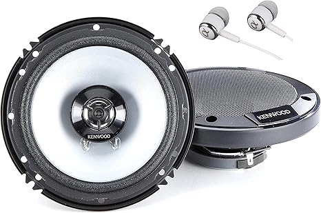 Kenwood 6-1/2" 300W Max (60W RMS per Pair) 6.5" KFC 2-Way Sport Series Flush Mount Car Audio Door Coaxial Speakers