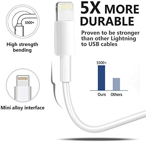 4Pack [Apple MFi Certified] Charger Lightning to USB Charging Cable Cord Compatible iPhone 14/13/12/11 Pro/11/XS MAX/XR/8/7/6s Plus,iPad Pro/Air/Mini,iPod Touch