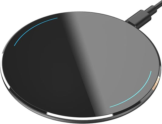 TOZO New Anti-Slip Wireless Charger 15W Max Fast Wireless Charging Pad Compatible with iPhone 16/16 Plus/16 Pro Max /15/14/13/SE Series, Samsung Galaxy S24/S23 Series (No AC Adapter), Black