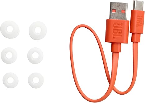 JBL Vibe Beam - True Wireless JBL Deep Bass Sound Earbuds, Bluetooth 5.2, Water & Dust Resistant, Hands-free call with VoiceAware, Up to 32 hours of battery life (White)