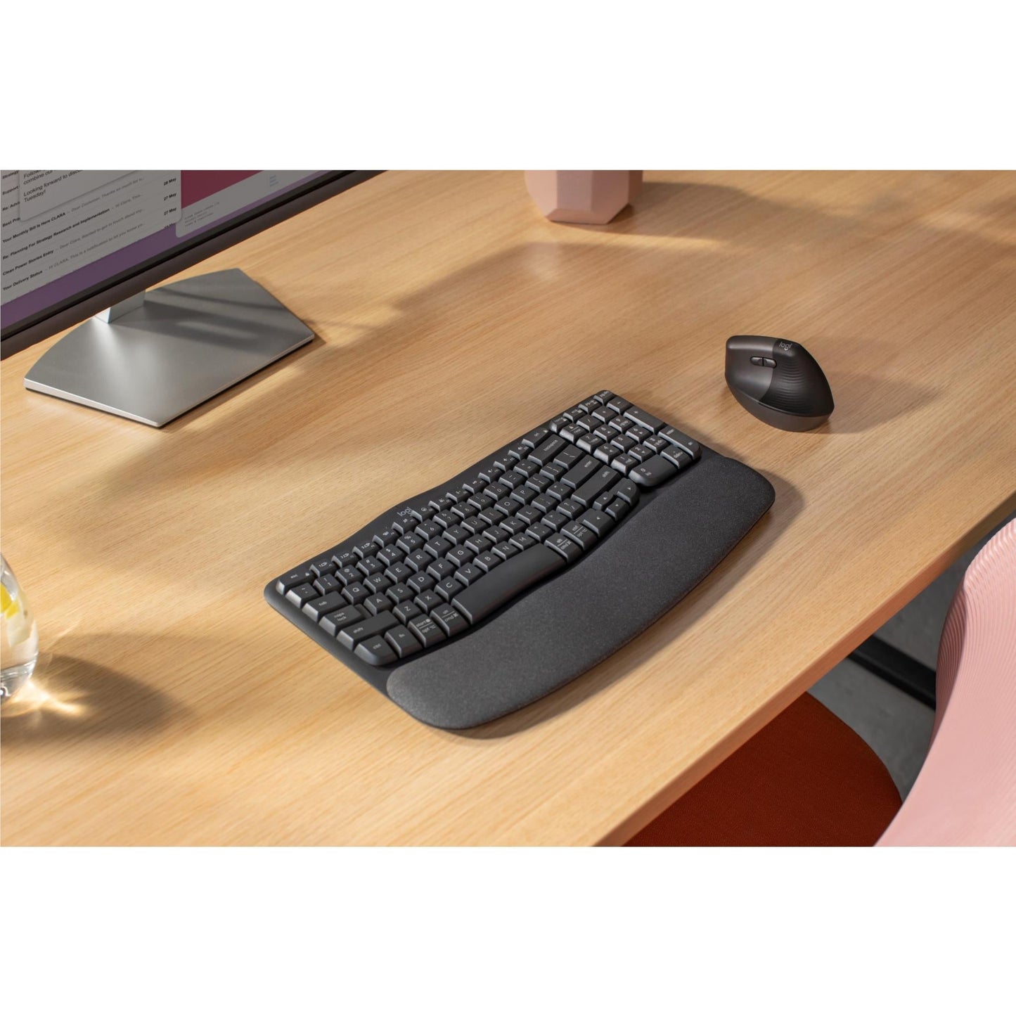 Logitech Wave Keys Wireless Ergonomic Keyboard (Graphite)