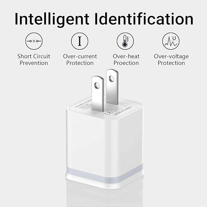 USB Wall Charger, LUOATIP 3-Pack 2.1A 5V Dual Port Cube Power Adapter Plug Block Charging Box Brick for iPhone 13 12 11 Pro Max SE XS XR X 8 7 6 6S Plus, Galaxy, LG, Moto, Android Phones