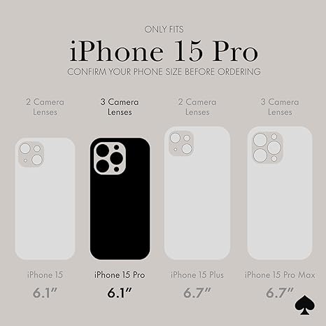 kate spade new york iPhone 15 Pro Case, Compatible with MagSafe - Tortoiseshell