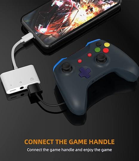 3.5mm Headphone to Lightning Jack USB Charger AUX 3in1 Cable Dongle Iphone Audio OTG Adapter for Apple 14 13 12 11 Pro Max Xr X 8 7 Plus Ipad Camera Mouse Keyboard Memory Stick Flash Drive Card Reader