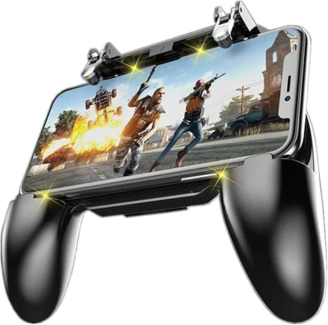 COOBILE Mobile Game Controller for PUBG Mobile Controller L1R1 Mobile Game Trigger Joystick Gamepad for iOS & Android Phone(W10 update)