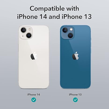 ESR for iPhone 14/iPhone 13 Case, Compatible with MagSafe, Classic Hybrid Magnetic Mobile Phone Case iPhone 14/13 Case, Military Standard, Drop Protection, Clear