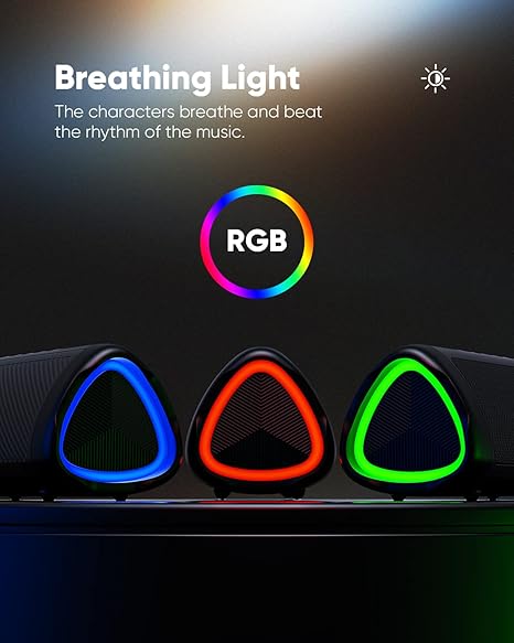 Bluetooth Speaker with HD Sound, Portable Wireless, IPX5 Waterproof, Up to 20H Playtime, TWS Pairing, BT5.3, for Home/Party/Outdoor/Beach, Stocking Stuffers, White Elephant Gifts for Adults (Black)