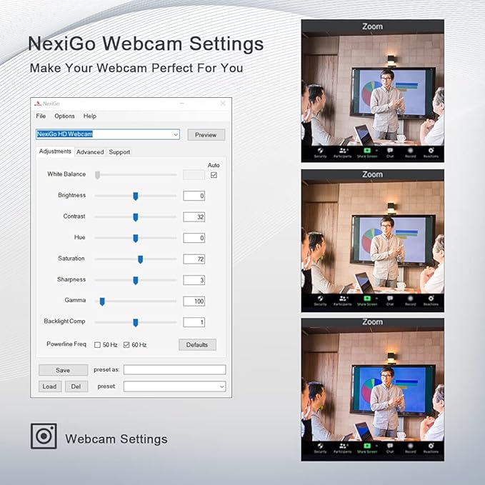 NexiGo N930AF Webcam with Microphone for Desktop, Autofocus, Webcam for Laptop, Computer Camera, 1080p HD USB Web Camera, Compatible with Zoom/Switch 2/Teams/Webex
