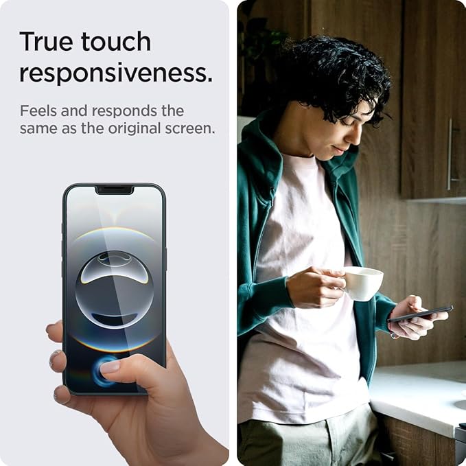 Spigen Tempered Glass Screen Protector [GlasTR EZ FIT] designed for iPhone 16e / iPhone 14 / iPhone 13 Pro/iPhone 13 [2 Pack]
