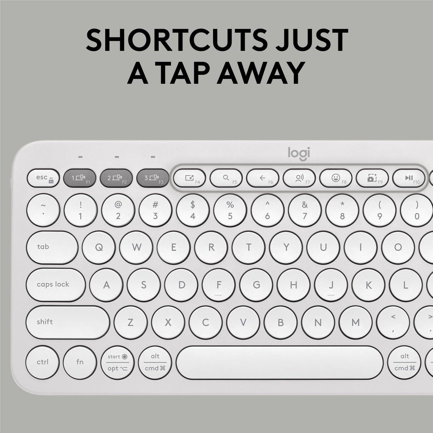 Logitech K380S Pebble Keys 2 Wireless Keyboard (White)