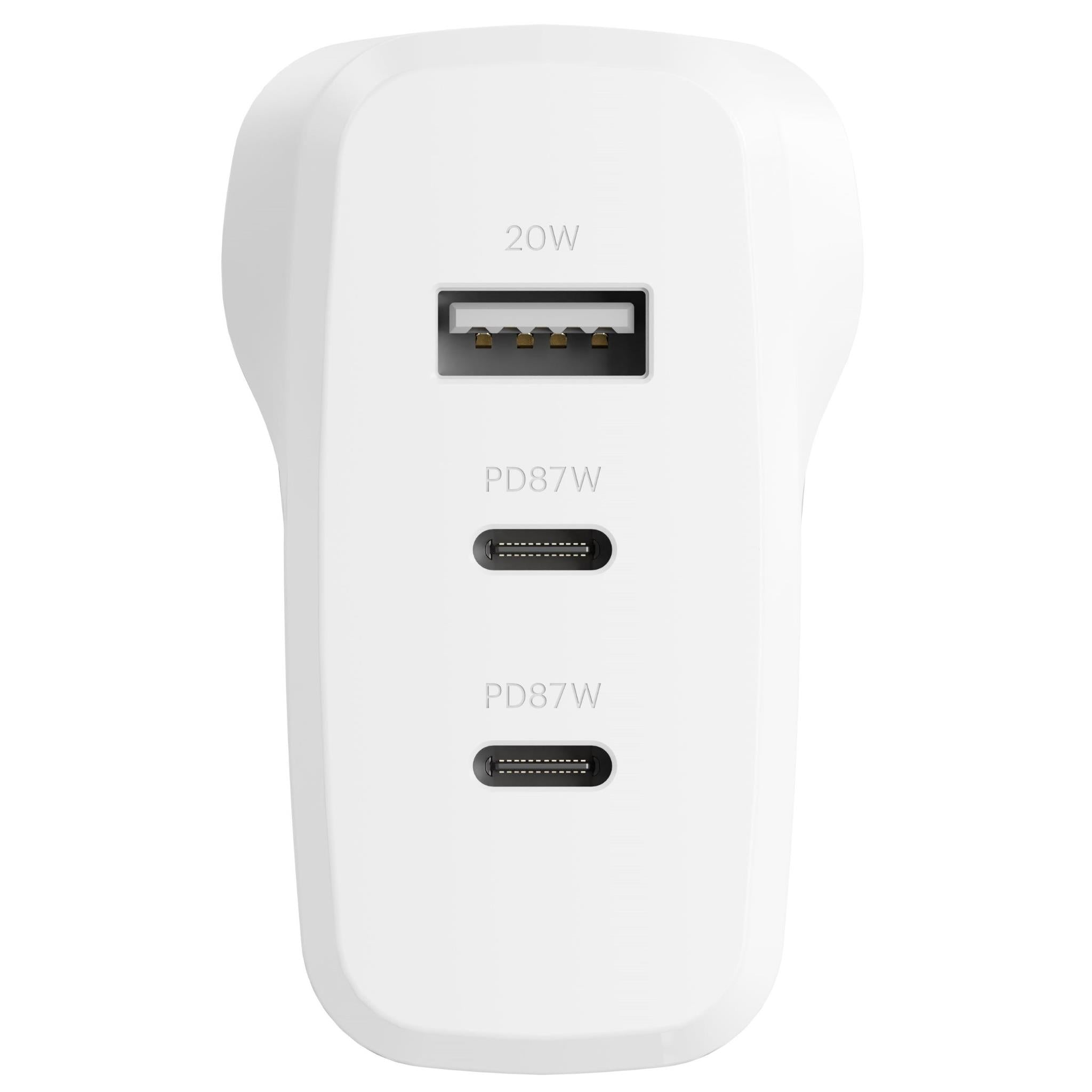Cygnett PowerPlus 87W Multi Port Wall Charger (White)