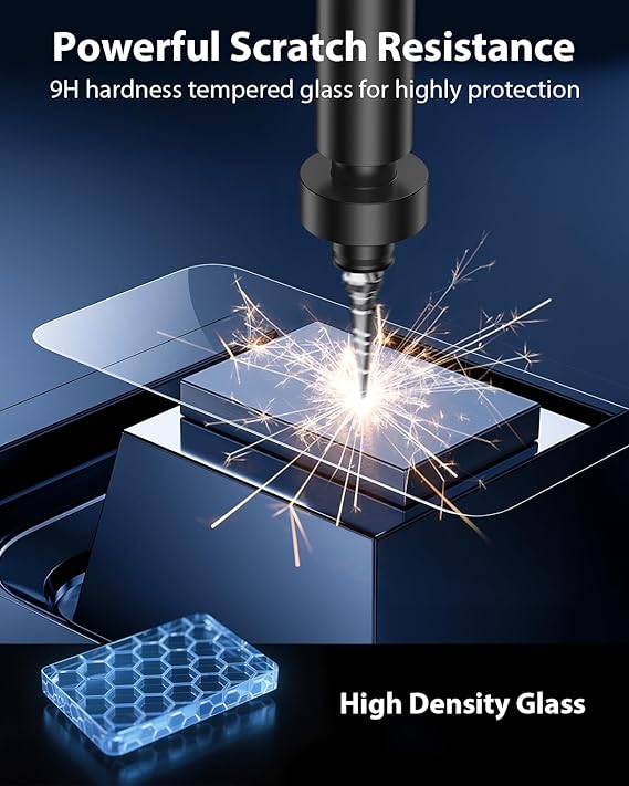 Mkeke 3 Pack Screen Protector for iPhone 16 Pro Max 6.9", [9H+ Tempered Glass] [Military-Grade Drop Protection][Easy Installation Frame] HD Clear, Anti-Scratch, Bubble Free