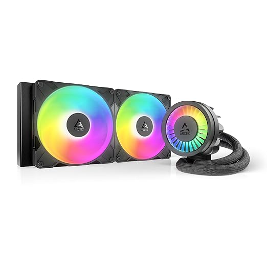 ARCTIC Liquid Freezer III Pro 280 A-RGB - AIO CPU Cooler, 2 x 140 mm Water Cooling, 38 mm Radiator, PWM Pump, VRM Fan, AMD AM5/AM4, Intel LGA1851/1770 Contact Frame - Black