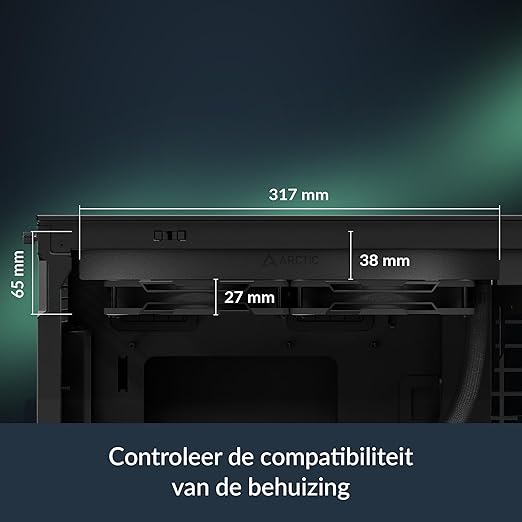 ARCTIC Liquid Freezer III Pro 280 A-RGB - AIO CPU Cooler, 2 x 140 mm Water Cooling, 38 mm Radiator, PWM Pump, VRM Fan, AMD AM5/AM4, Intel LGA1851/1770 Contact Frame - Black