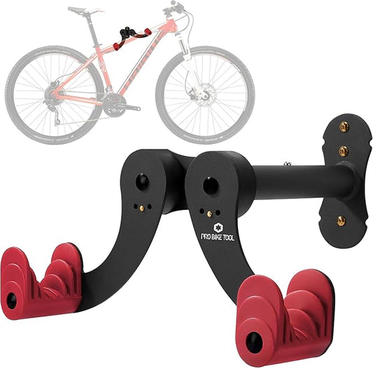 PRO BIKE TOOL Bike Wall Mount - Horizontal Indoor Bike Rack for 1 Bicycle - Bike Rack for Garage - Safe and Secure Bike Hook for Road, Mountain or Hybrid Bikes - Bike Hanger, Bicycle Storage
