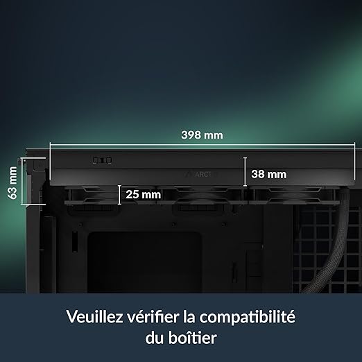 ARCTIC Liquid Freezer III Pro 360 - AIO CPU Cooler, 3 x 120 mm Water Cooling, 38 mm Radiator, PWM Pump, VRM Fan, AMD AM5/AM4, Intel LGA1851/1700 Contact Frame - Black