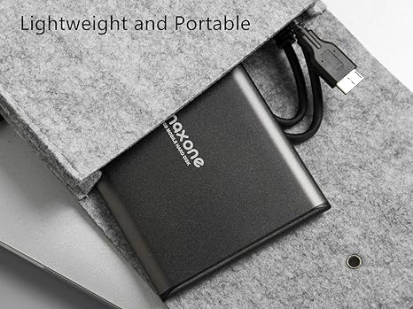 Maxone 500GB Ultra Slim Portable External Hard Drive HDD USB 3.0 Compatible with PC, Laptop, Charcoal Grey