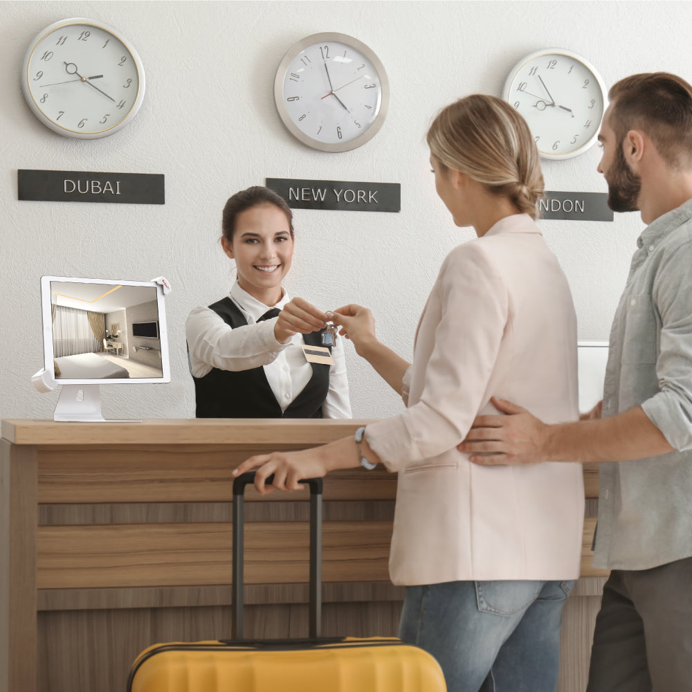 Barkan 7–14" Anti-Theft Tablet Desk Stand with 360° Rotation Swivel Tilt