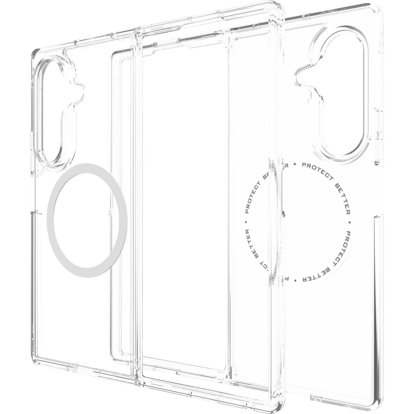 ZAGG Bridgetown Snap Magnetic Case for Galaxy Z Fold7 (Clear)