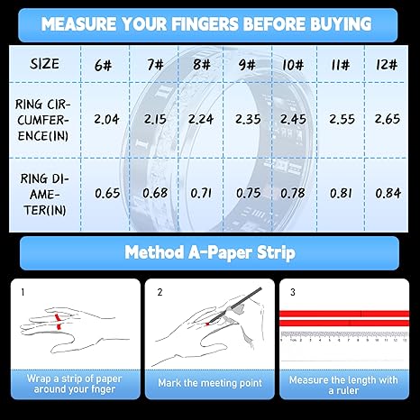 GANSI Smart Ring for Women & Men | IP68 Waterproof Fitness Tracker |Sleep Tracking Heart Rate Blood Oxygen Healthy Monitor Monitor | Activity/Steps/Calories | for iOS & Android