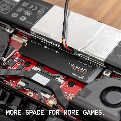 WD_BLACK 1TB SN7100 NVMe Internal Gaming SSD Solid State Drive - Gen4 PCIe, M.2 2280, Up to 7,250 MB/s - WDS100T4X0E [New Version]