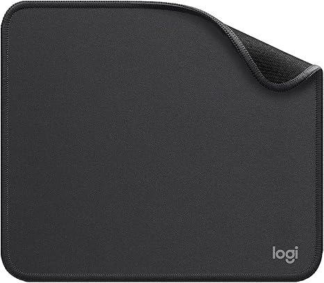 Logitech Mouse Pad - Studio Series, Computer Mouse Mat with Anti-Slip Rubber Base, Easy Gliding, Spill-Resistant Surface, Durable Materials, Portable, in a Fresh Modern Design, Graphite