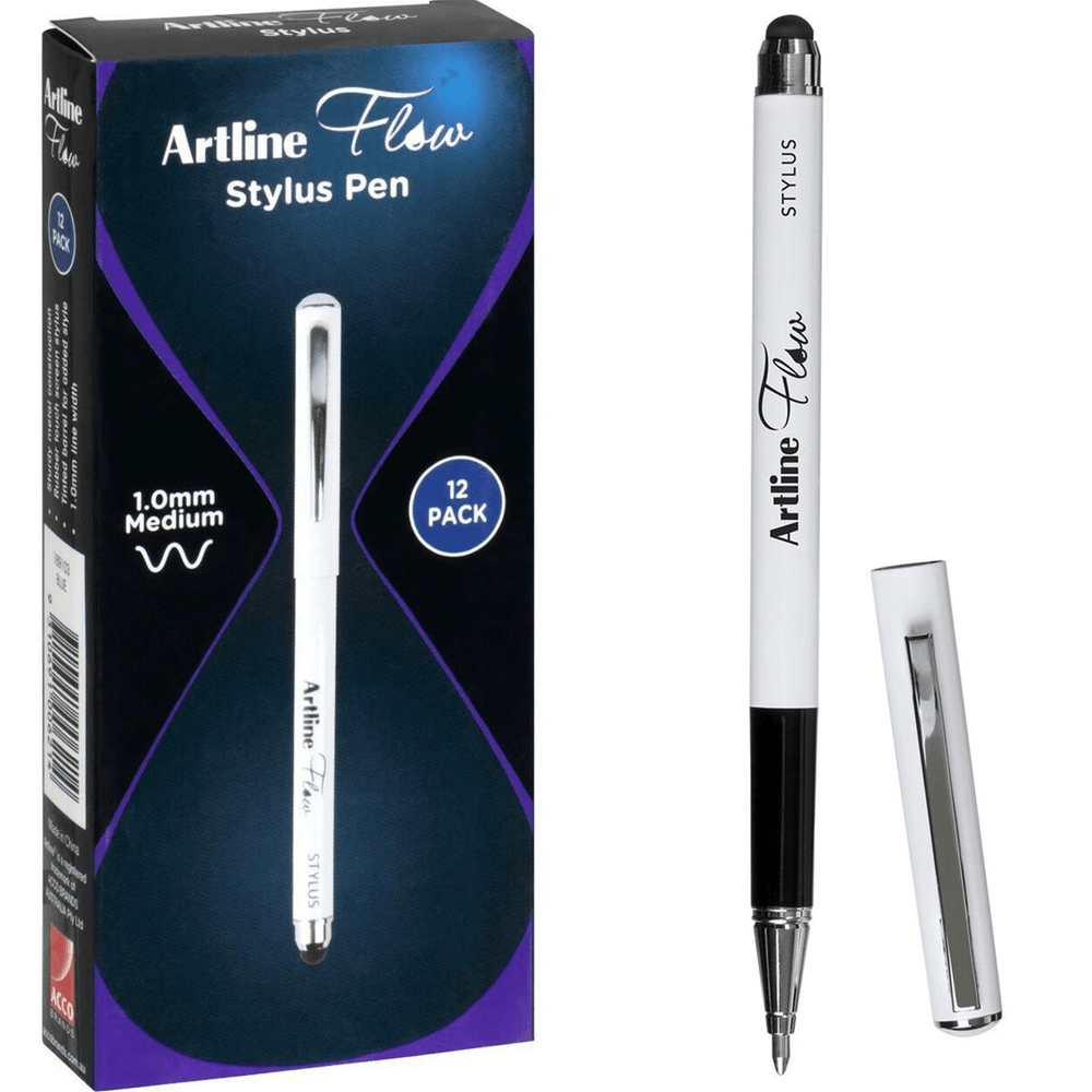 Artline Flow Metal Barrel Stylus Pen 1.0mm (Blue) [Box 12]