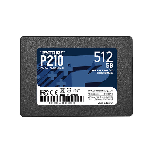PATRIOT MEMORY P210 SSD 512GB SATA 3 Internal Solid State Drive 2.5 (P210S512G25)